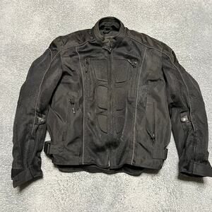 Viking Cycle Motorcycle Riding Jacket Mens Large Armored Removable Padded